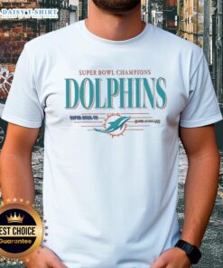Alt Text: Vintage Miami Dolphins NFL Super Bowl Champions T-Shirt showcasing the team's iconic logo and championship pride.