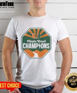 Good Miami Hurricanes Football Fiesta Bowl Champions CFP 2026 logo T-shirt featuring vibrant graphics and team colors.
