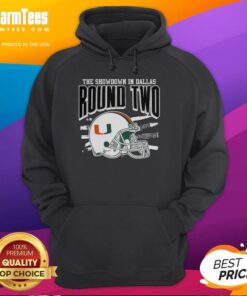 Miami Hurricanes NCAA CFP showdown hoodie featuring a helmet design, perfect for fans of college football in Dallas.
