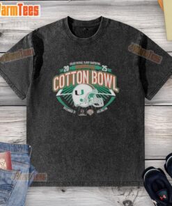 Good Miami Hurricanes Orange 2025 College Football Playoff Quarterfinal Goodyear Cotton Bowl Washed T-Shirt design.