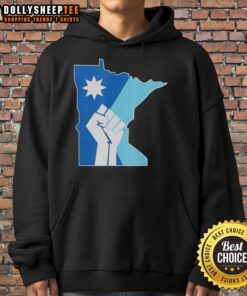 Good Minnesota Rebel New State Flag Hoodie featuring vibrant design, perfect for showing state pride and style.