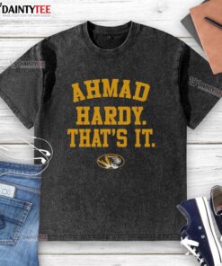 Good Mizzou Tigers Ahmad Hardy That's It Washed T-Shirt featuring bold graphics and a comfortable fit for fans.