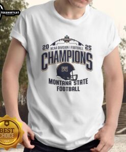 Good Montana State Bobcats NCAA Division I Football Champions 2025 helmet logo t-shirt showcasing team spirit and pride.