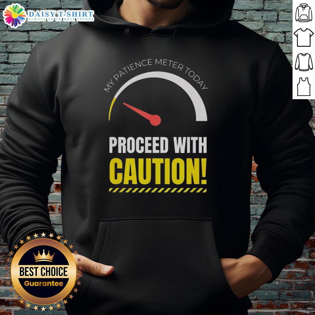 Good My Patience Meter Today Men Women Not In The Mood Hoodie Alt Text: Good My Patience Meter Today hoodie for men and women, featuring a humorous design perfect for mood expression.
