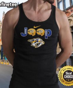 Nashville Predators Jeep tank top featuring 'Go Predators Hockey' design, perfect for fans and game day attire.