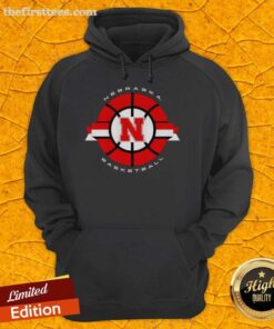 Good Nebraska Cornhuskers Basketball Classic Circle Logo Hoodie featuring team colors and iconic logo design.