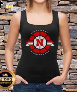 Good Nebraska Cornhuskers Basketball Classic Circle Logo Tank Top featuring vibrant team colors and iconic design.