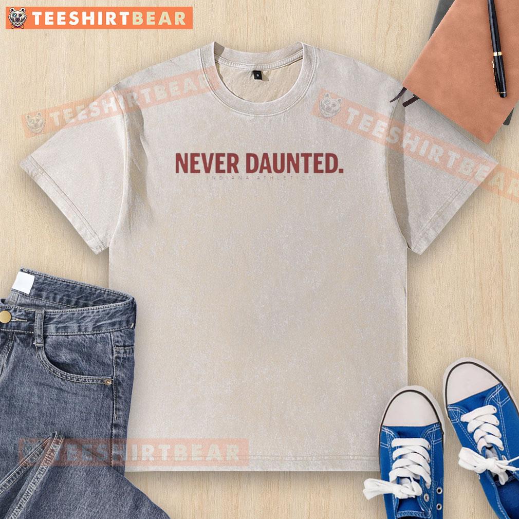 good-never-daunted-indiana-athletics-indiana-hoosiers-washed-t-shirt Good Never Daunted Indiana Athletics Hoosiers washed t-shirt featuring team logo and vibrant colors for fans.
