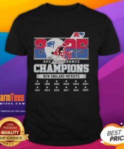 Good New England Patriots AFC Conference Champions 2025 helmet t-shirt showcasing team pride and championship spirit.