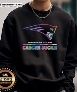 Alt Text: Good New England Patriots Football sweatshirt featuring a colorful cancer awareness logo design.