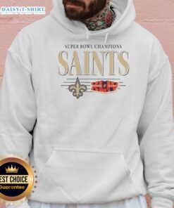 Vintage New Orleans Saints NFL Super Bowl Champions hoodie featuring the team's championship logo in classic style.