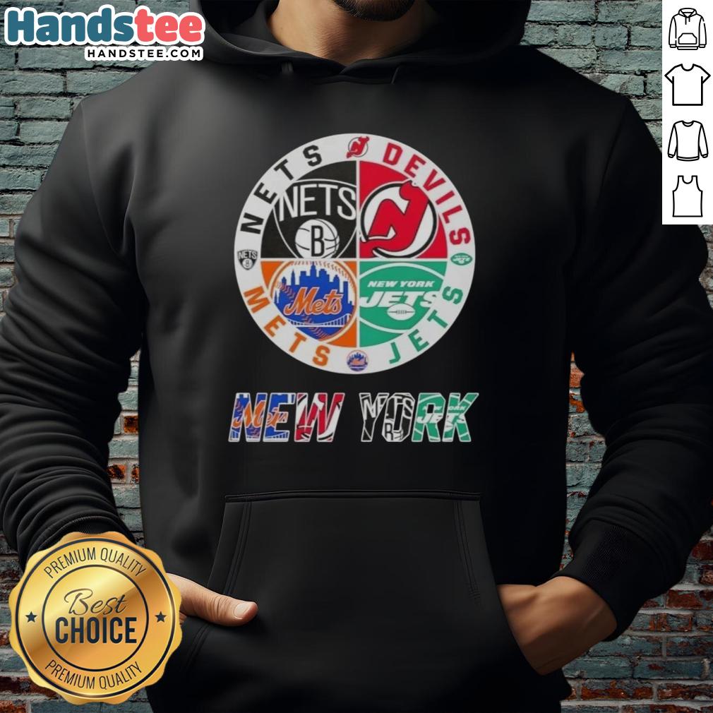 good-new-york-city-sports-nets-devils-jets-mets-logos-combine-hoodie Good New York City sports hoodie featuring Nets, Devils, Jets, and Mets logos in a stylish combine design.