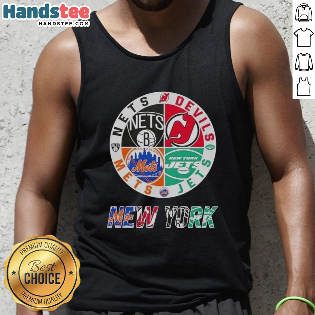 good-new-york-city-sports-nets-devils-jets-mets-logos-combine-tank-top Good New York City sports tank top featuring Nets, Devils, Jets, and Mets logos for fans of NYC teams.