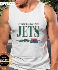 Alt Text: Vintage New York Jets NFL Super Bowl Champions tank top featuring the team's classic logo.