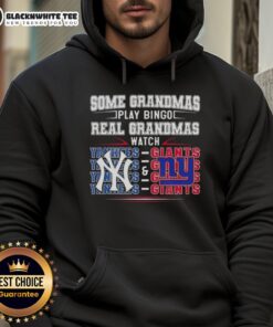 Good New York Yankees and New York Giants hoodie for grandmas who prefer watching games over playing bingo.