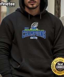 2025-2026 Seattle Seahawks NFC Division Champions hoodie featuring team colors and logo, perfect for fans.
