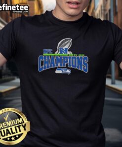 Seattle Seahawks NFC Division Champions 2025 2026 T-Shirt featuring team logo and vibrant colors for fans.
