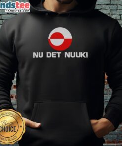 Good Nu Det Nuuk Greenland Flag Hoodie featuring vibrant colors and unique design, perfect for showcasing Greenland pride.