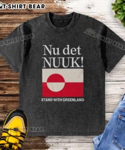 Good Nu Det Nuuk t-shirt featuring the Greenland flag design, perfect for showcasing your love for Greenland.