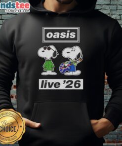 Alt Text: Good Oasis Live 26 Snoopy Hoodie featuring a colorful design and cozy fit, perfect for fans of Snoopy and casual style.