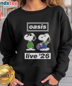 Alt Text: Good Oasis Live 26 Snoopy Sweatshirt featuring a vibrant Snoopy graphic on a cozy, stylish design.