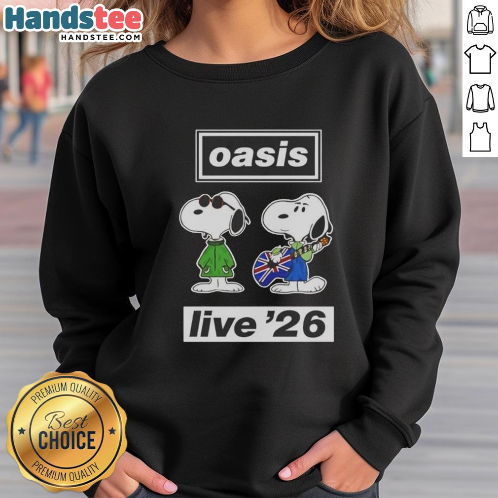 good-oasis-live-26-snoopy-sweatshirt Alt Text: Good Oasis Live 26 Snoopy Sweatshirt featuring a vibrant Snoopy graphic on a cozy, stylish design.