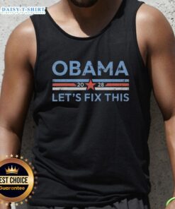 Good Obama 2028 political protest rally tank top featuring bold graphics promoting change and activism.