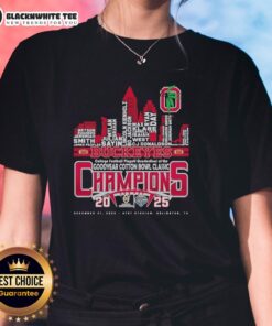 Ohio State Buckeyes ladies tee for College Football Playoff at Goodyear Cotton Bowl Classic, showcasing team spirit and style.