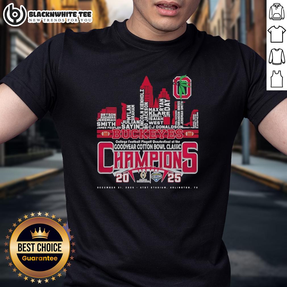 Good Ohio State Buckeyes College Football Playoff Quarterfinal At The Goodyear Cotton Bowl Classic T-Shirt Ohio State Buckeyes College Football Playoff Quarterfinal T-Shirt featured at the Goodyear Cotton Bowl Classic.