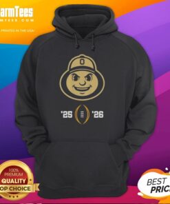 Alt Text: Good Ohio State Buckeyes mascot head on 2025-2026 College Football Playoff hoodie for fans and supporters.