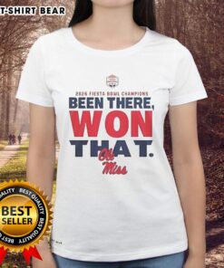 Good Ole Miss Rebels Fiesta Bowl Champions 2026 Ladies Tee featuring team logo and vibrant design.