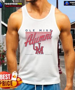 Good Ole Miss Retro Stripe Alumni Oxford Hotty Toddy Tank Top in vibrant colors, perfect for game day and casual wear.