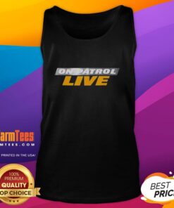 Good On Patrol Live logo tank top featuring a bold design perfect for casual wear and outdoor activities.