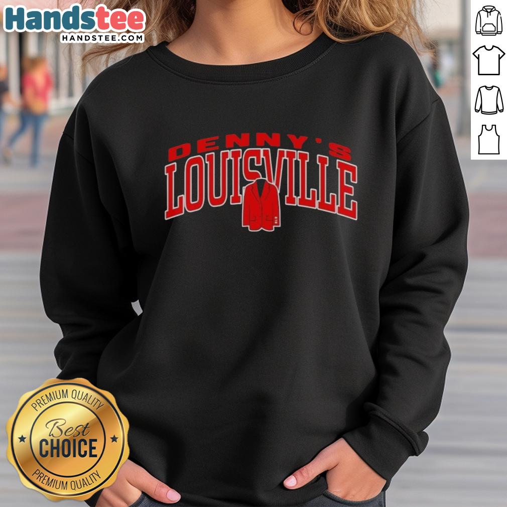 good-pat-kelsey-wearing-dennys-louisville-sweatshirt Good Pat Kelsey wearing a Dennys Louisville sweatshirt, showcasing team spirit and style in a casual setting.