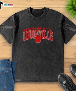 Good Pat Kelsey wearing a Denny's Louisville washed t-shirt, showcasing a casual and stylish look.
