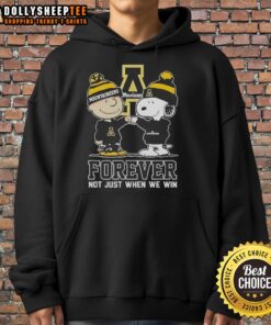 Good Peanut Snoopy Charlie Brown hoodie featuring Appalachian State Mountaineers Forever design, perfect for fans.