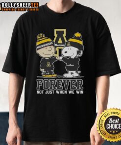 Good Peanut Snoopy Charlie Brown Appalachian State Mountaineers Forever T-Shirt, showcasing team spirit and fandom.