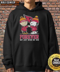 Good Peanut Snoopy Charlie Brown hoodie featuring Arizona Cardinals Forever design, perfect for fans celebrating all seasons.