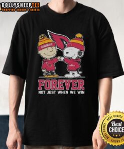 Good Peanut Snoopy Charlie Brown Arizona Cardinals Forever T-Shirt for loyal fans, celebrating passion beyond wins.