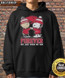 Good Peanut Snoopy and Charlie Brown Arkansas Razorbacks hoodie - Forever, not just when we win, stylish fan apparel.