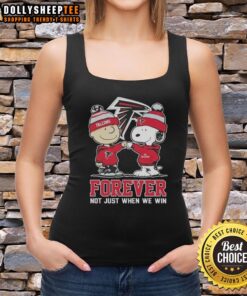 Good Peanut Snoopy and Charlie Brown Atlanta Falcons Forever tank top design, perfect for dedicated football fans.