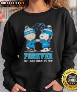 Good Peanut Snoopy and Charlie Brown sweatshirt for Carolina Panthers fans, celebrating loyalty beyond just winning.