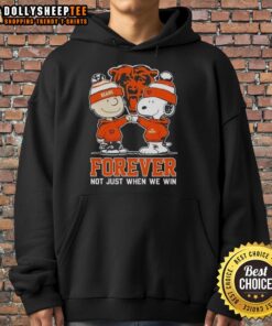 Good Peanut Snoopy and Charlie Brown Chicago Bears Forever hoodie, perfect for fans celebrating team spirit.