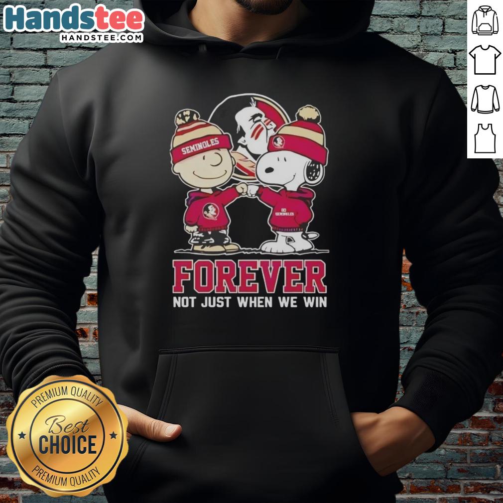 good-peanut-snoopy-charlie-brown-florida-state-seminoles-forever-not-just-when-we-win-hoodie Good Peanut Snoopy and Charlie Brown on Florida State Seminoles Forever hoodie, perfect for fans celebrating every game.