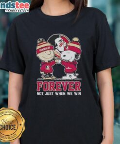 Good Peanut Snoopy and Charlie Brown Florida State Seminoles Forever tee for ladies, perfect for fans celebrating all wins.