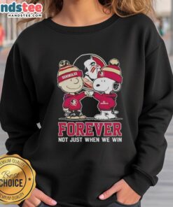 Good Peanut Snoopy and Charlie Brown sweatshirt celebrating Florida State Seminoles, perfect for fans year-round.