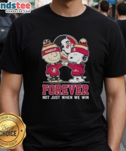 Good Peanut Snoopy Charlie Brown Florida State Seminoles Forever t-shirt, perfect for fans celebrating team spirit year-round.