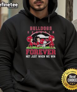 Alt Text: Good Peanuts Georgia Bulldogs Forever hoodie in red, perfect for fans celebrating team spirit year-round.