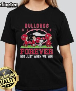 Good Peanuts Georgia Bulldogs Forever Tee for ladies, celebrating team spirit beyond just winning. Stylish and comfortable.