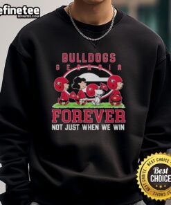 Good Peanuts Georgia Bulldogs Forever sweatshirt showcasing team spirit, perfect for fans celebrating every game.